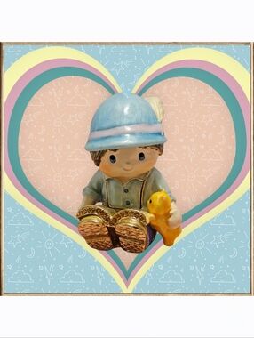 Little Boy With Kitten Trinket Box By Bijorca